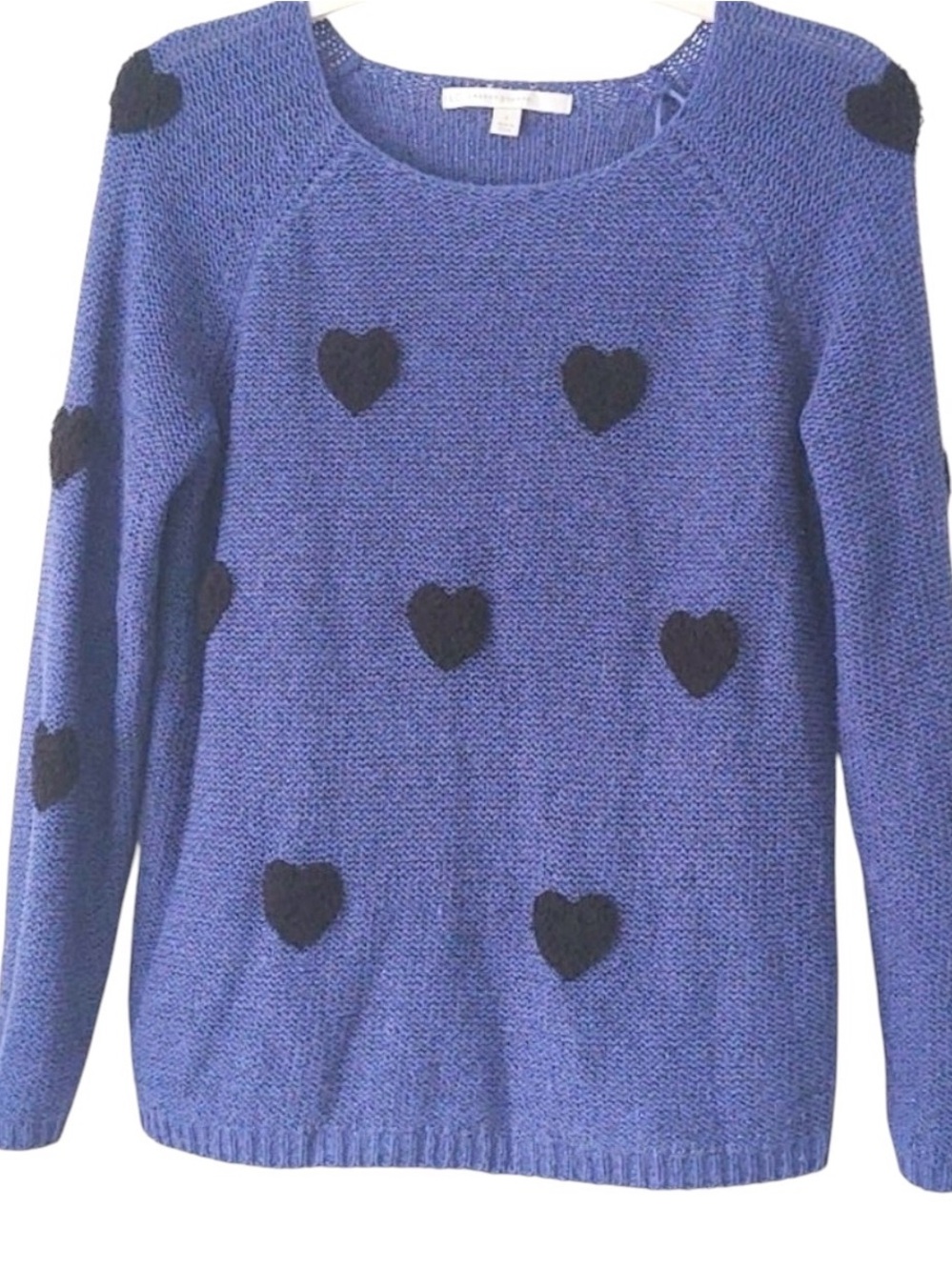 Lauren Conrad Crewneck Knit Heart Sweater S